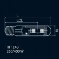 Лампа металлогалогеновая BLV Hitlite Nepturion, 250 Вт, E40, 14000K